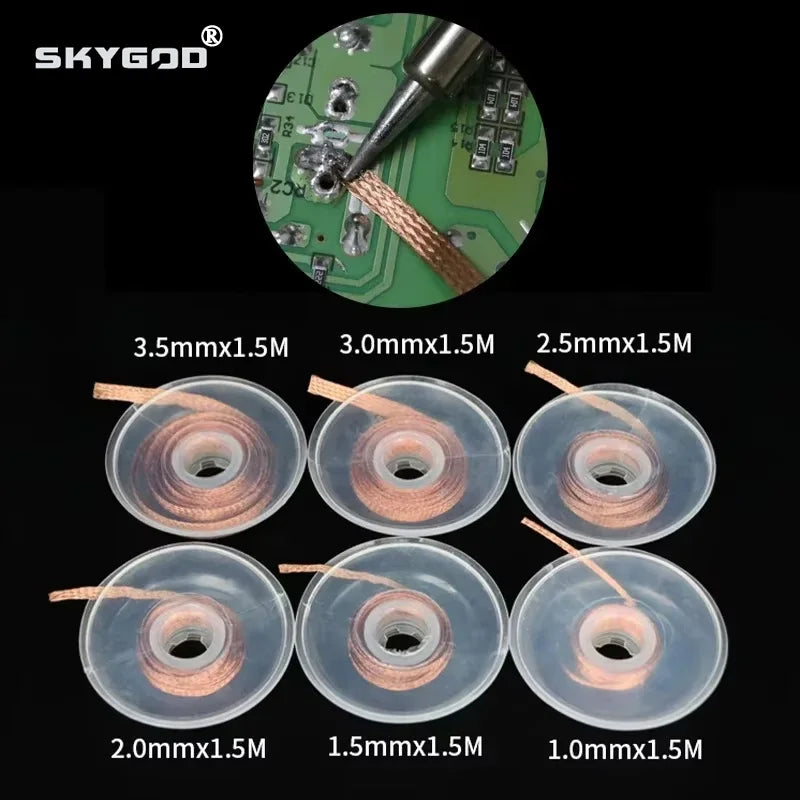 Desoldering Braid, Solder Remover Wick 1.5M, Copper Wick for Soldering, PCB Repair Tool, BGA Desoldering, Soldering Accessori