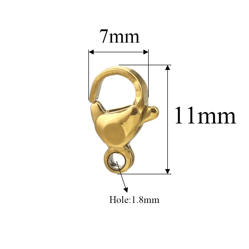20pcs Stainless Steel Lobster Clasps For Bracelet Necklace,Lobster Clasps With Jump Rings Connectors Clasp DIY Jewelry Findin
