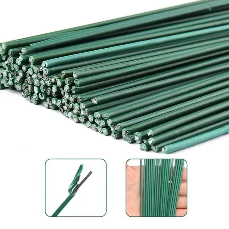 Green Flower Stem Sticks (30/40cm) – DIY Floral Material & Handmade Wire Stem Accessories