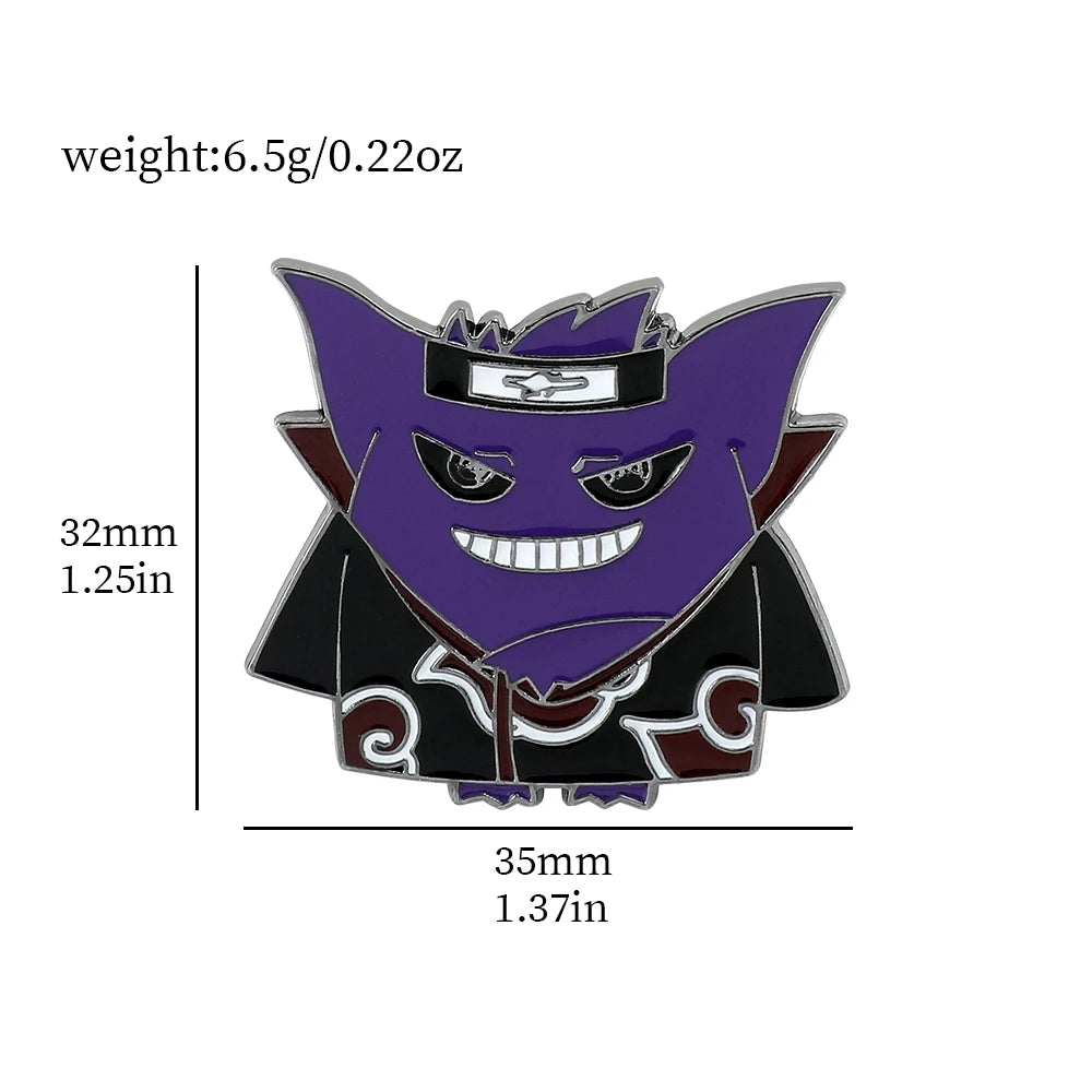 Gengar Cartoon Brooches Anime Enamel Lapel Pins for Backpack Accessories Fans Collection Brooches Jewelry Gift - Gengar 11