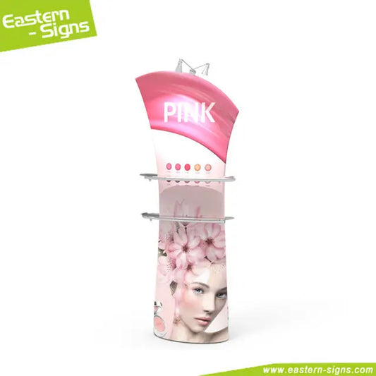 Advertising Printed Acrylic Exhibition Display Stand With Angled Top