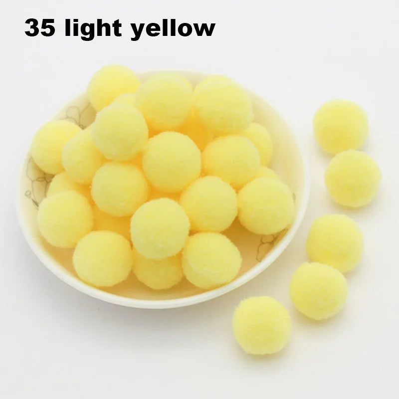 30-300Pcs Pom Poms Fluffy Soft Pompom Ball 8/10/15/20/25/30mm Handmade Sewing Craft DIY Kids Toy Christmas Weddinrg Decoratio