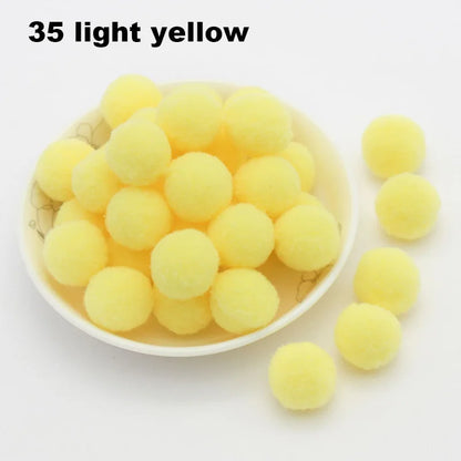 30-300Pcs Pom Poms Fluffy Soft Pompom Ball 8/10/15/20/25/30mm Handmade Sewing Craft DIY Kids Toy Christmas Weddinrg Decoratio