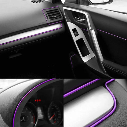 Car Interior Decoration Line Trim Door Center Console Gap Instrument Panel Decorative Line Chrome Glitter Modification Suppli