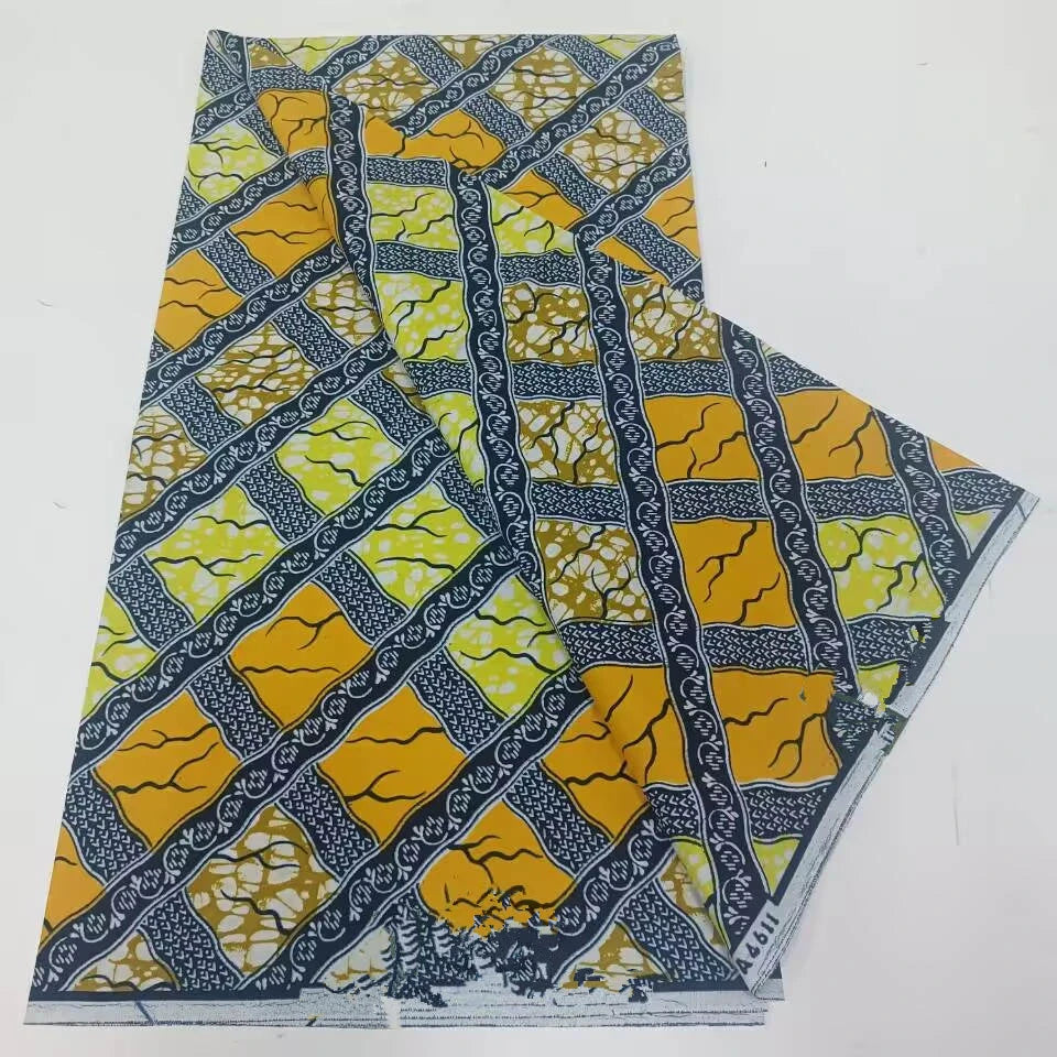 African Ankara prints batik patchwork fabric real wax African sewing material 100% cotton tissu for dress crafts - as picture