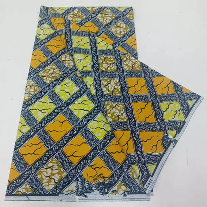 African Ankara prints batik patchwork fabric real wax African sewing material 100% cotton tissu for dress crafts - as picture