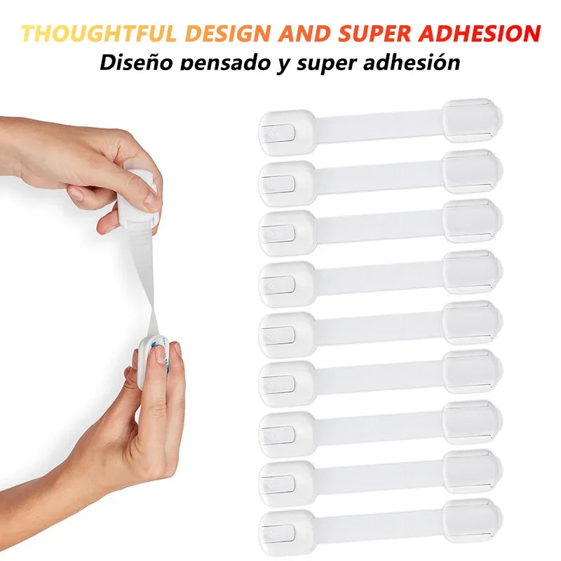 Baby Safety Lock Drawer Child Safety Cabinet Locks Adhesive Cabinet For Drawer Door Latches Baby Safe Straps Child Door Secur