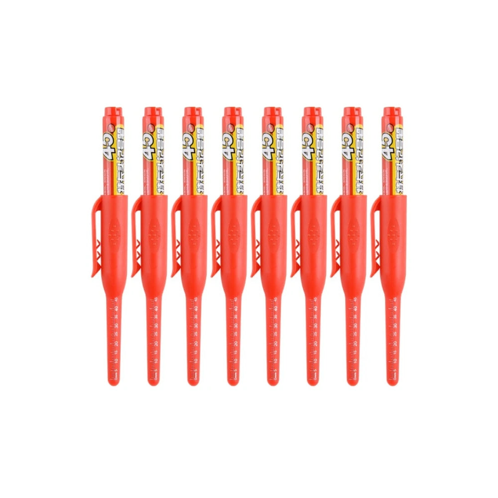 4-40Pcs White/Black/Blue/Red 45mm Deep Hole Marker Pens Long Nib Head Carpenter Pen Waterproof for Measuring Woodworking Offi
