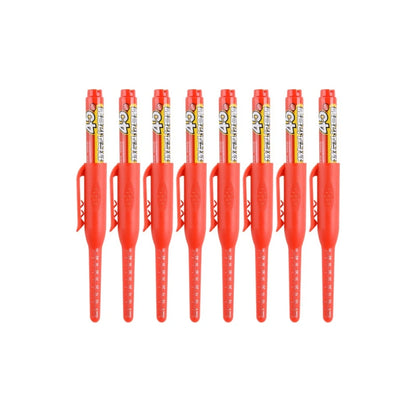 4-40Pcs White/Black/Blue/Red 45mm Deep Hole Marker Pens Long Nib Head Carpenter Pen Waterproof for Measuring Woodworking Offi