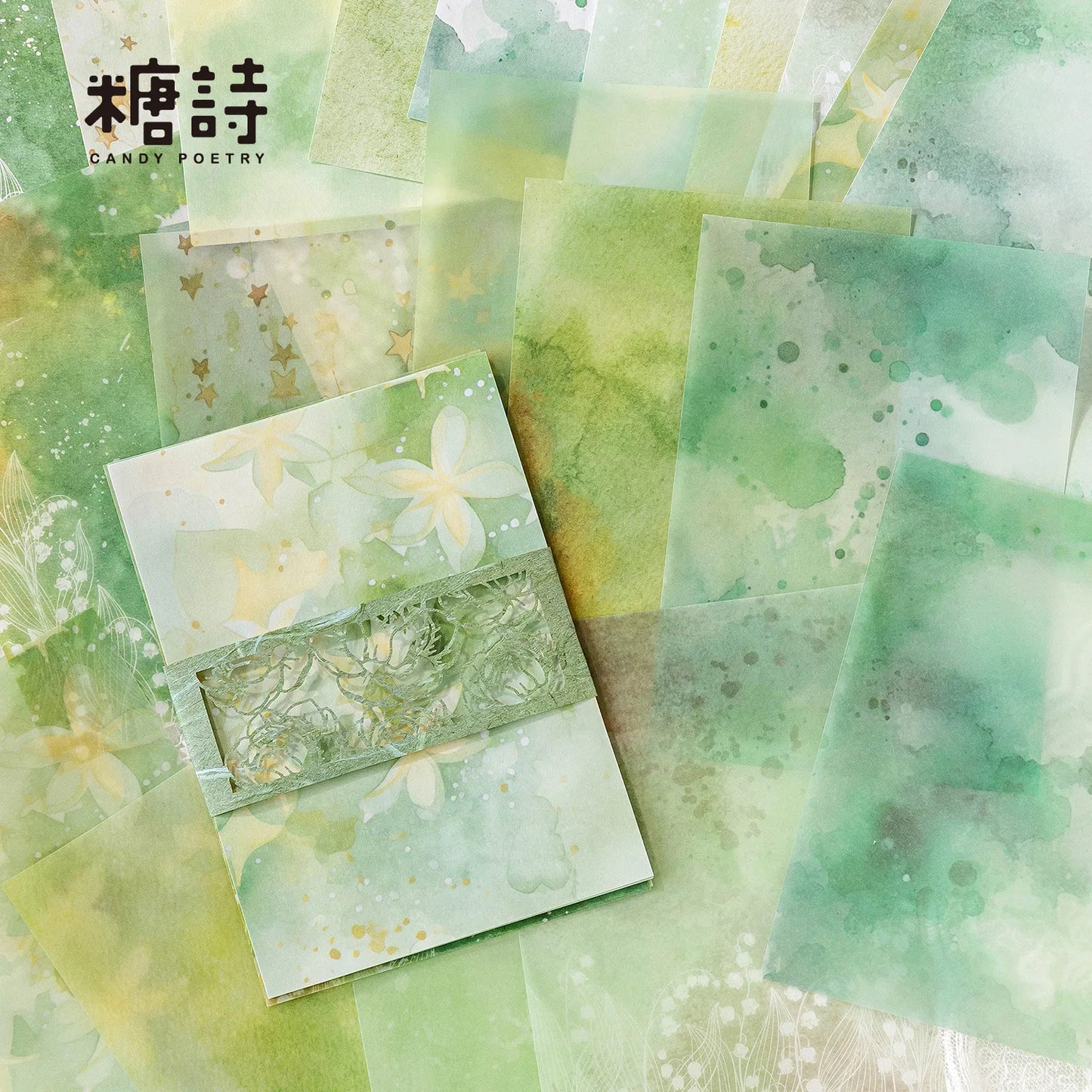 20 pcs Vintage Color smudging style Material paper Planner handmade DIY Scrapbooking accessories Background paper