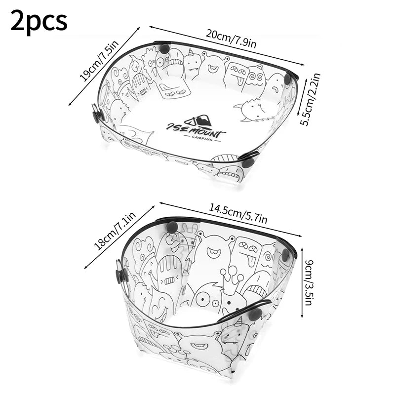 Outdoor Camping Folding Lightweight Tableware Camping Supplies Portable Foldable Bowl Plate Cup Filter Folding Tableware посу