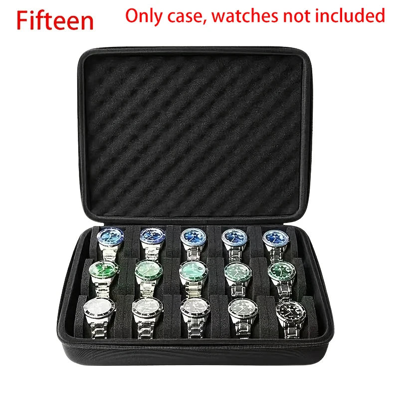 Watch Box Organizer For Men or Women Watch Travel Case Portable Storage Watch Display Holder for Wristwatches and Smart Watch