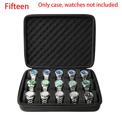 Watch Box Organizer For Men or Women Watch Travel Case Portable Storage Watch Display Holder for Wristwatches and Smart Watch