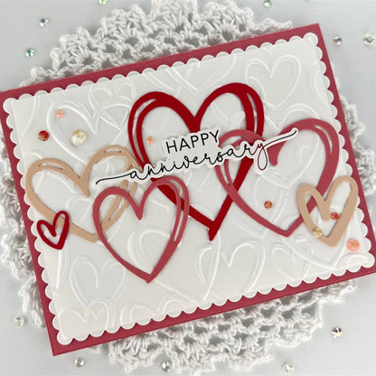 Various Love Heart 3D Embossing Folder for DIY Scrapbooking Valentine's Day Theme Paper Card Crafting Stencil 2025