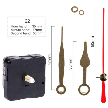 Clock Mechanism Silent Quartz Movement Machine Wall Hands Pointer Set Clockwork Table Long Shaft DIY Watches Repair Parts - 1