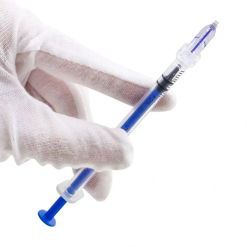 Sterile Nanosoft 34G Nano Needle 3 Pin 0.6mm 0.8mm 1.0mm 1.2mm 1.5mm Skin Rejuvenation Nano Soft Agujas Single Packaged