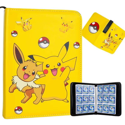 Pokemon Binders 9 Pocket 900 Cards Zipper Toploader Mimikyu Loose Leaf Collectible Card Album Storage Organizer Custom Fans G