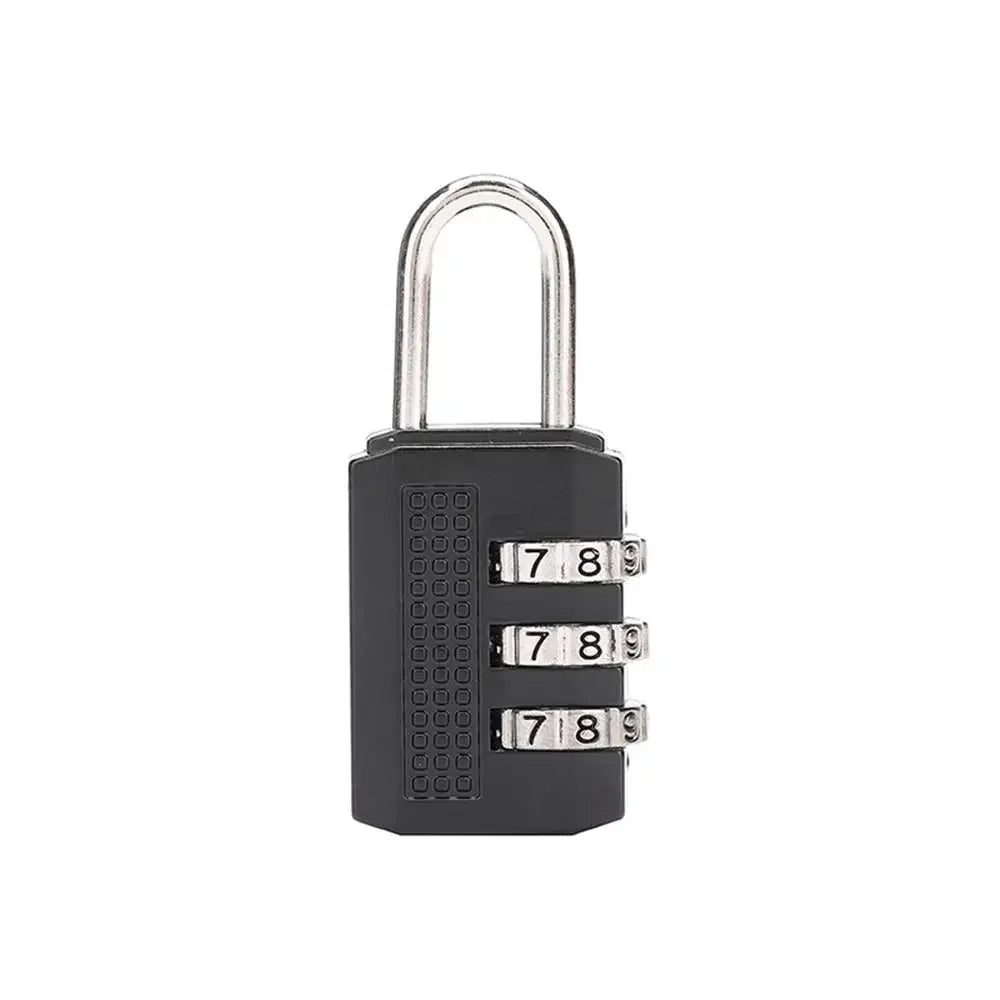 3 Digit Resettable Combination Padlock Luggage Case Padlock Box Black Lock Coded Lock School Gym Locker Sheds 2022 - Black A