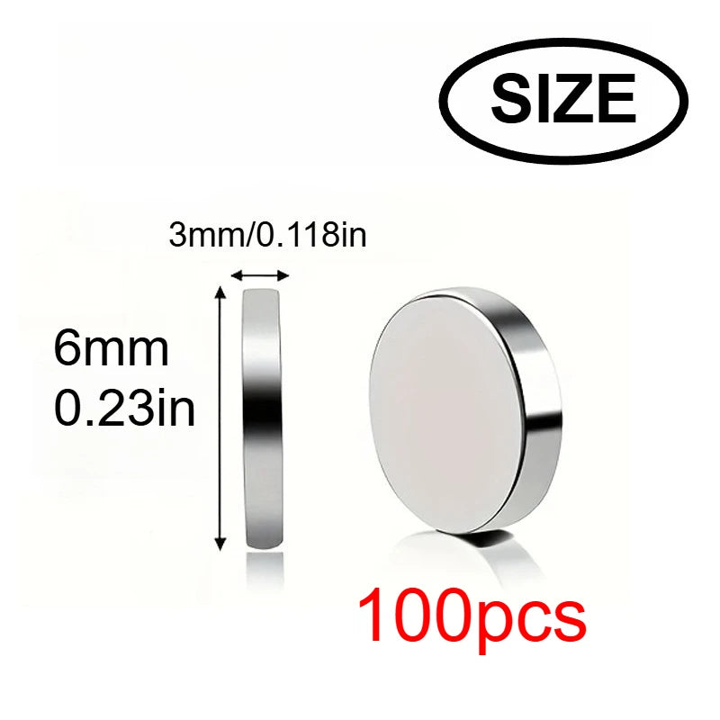 10x3/6x3mm mini Whiteboard Magnet, Widely Used in Halloween DIY, Refrigerator stickers Warehouse Tool Classification Bag Butt
