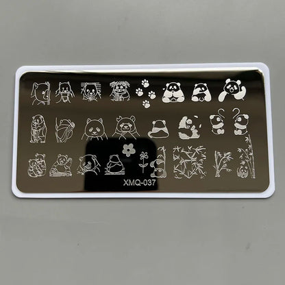 XMQ Nail Art Stamping Plate French Designs - XMQ037