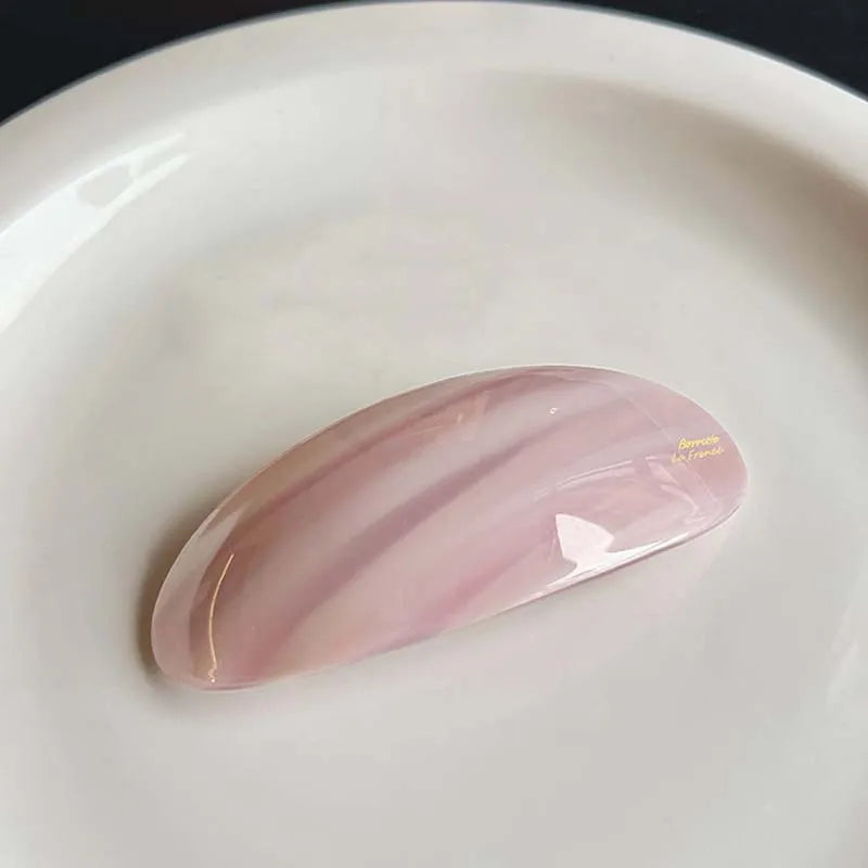 Vintage Acetic Acid Oval Hair Clip for Women Girls Korean Large Spoon Clip Spring Clip Hair Clip Top Clip Hair Accessories - 