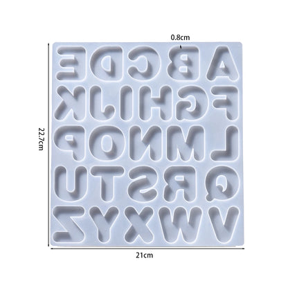 Alphabet Epoxy Resin Silicone Mold Letter Number Mould DIY Keychain Earring Pendant Epoxy Resin Jewelry Crafts Casting Mold -