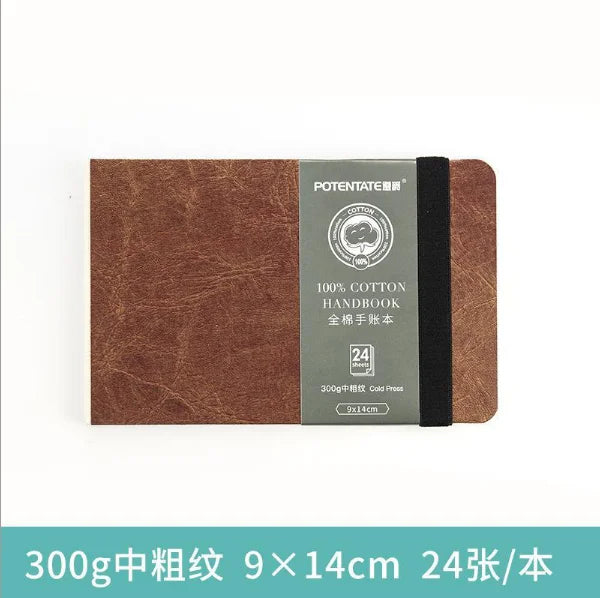 POTENTATE Watercolor 100% Cotton Paper Pad 24 Sheets10x10cm/9x14cm/13x19cm Artists Beginners Watercolor Sketchbook Drawing Pa