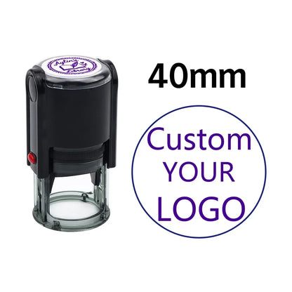 Custom Self-Inking Stamp 25/30/40/50mm Round LOGO Design Personalized Text Press-type Inking Stamp for Wedding Invitation Env