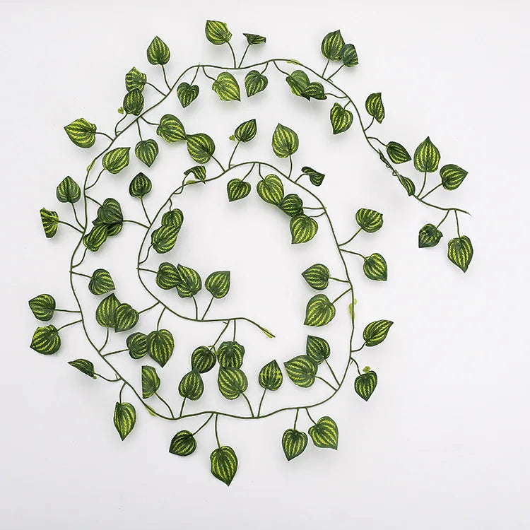 Artificial Plants Home Decor Wall Liana Ivy Decorative Creeper Foliage Fake Vines Greenery Room Decoration Green Leaves - Wat
