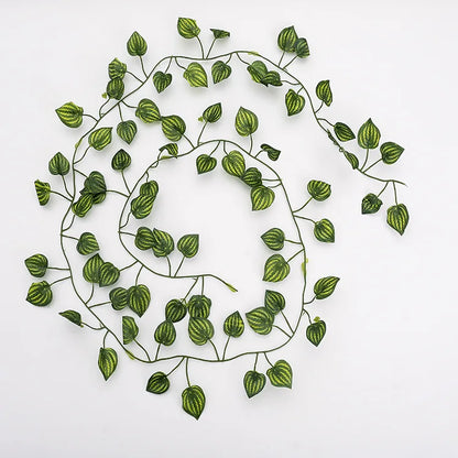 Artificial Plants Home Decor Wall Liana Ivy Decorative Creeper Foliage Fake Vines Greenery Room Decoration Green Leaves - Wat