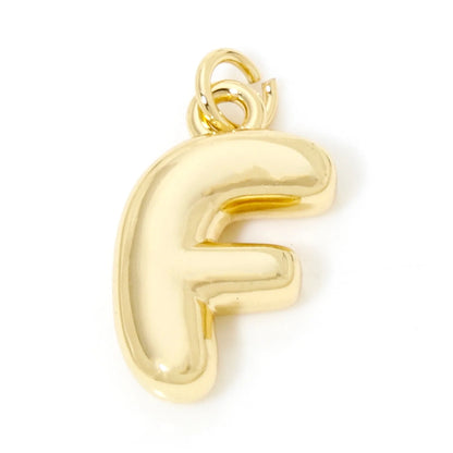1Pcs English Letter Brass Charms 18K Real Gold Plated Capital Alphabet Initial A-Z Pendant Personalized Jewelry Making Findin
