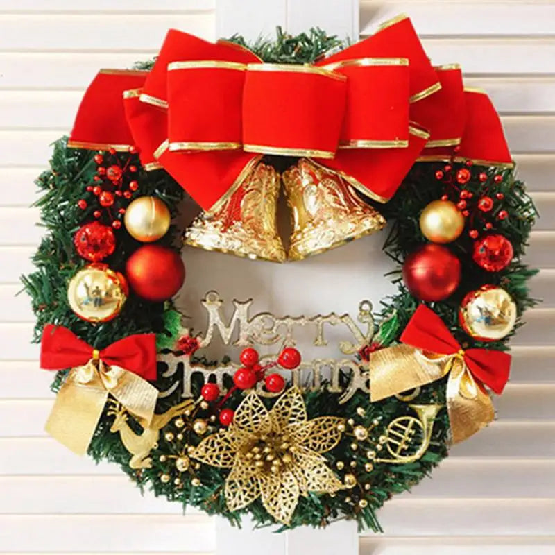Christmas Decoration Handmade Simulation Christmas Wreath Door Hanging Window Props Exquisite High Quality Home Decor - b