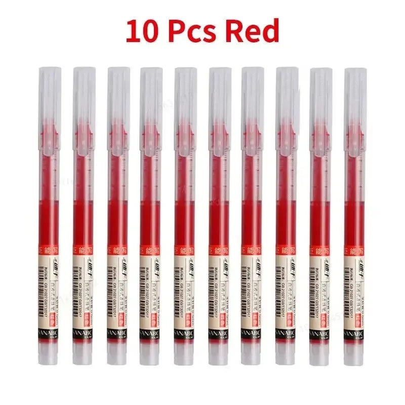 1-20Pcs Needle Type Gel Ink Pens Black/Blue/Red 0.5mm Liquid Ballpoint Pen Students Stationery School Office Writing Tool - 1