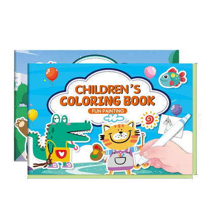 Cartoon Animal Drawing Book, Children's Coloring Book, Graffiti Coloring Book, Fun Coloring Book, Suitable for Children Aged 