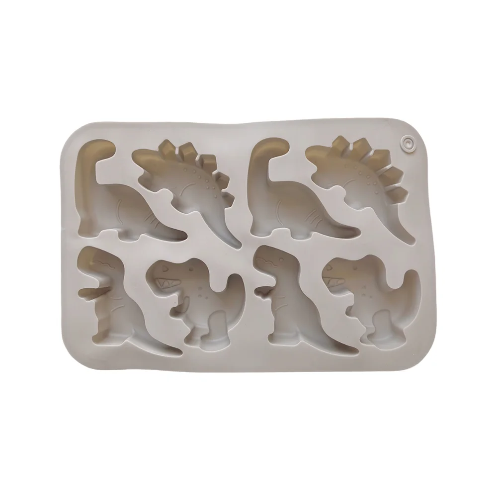 1pc 8-cavity silicone mold 3D dinosaur shaped chocolate candy, pudding, cookies, mold making, cake baking utensils - 016grey