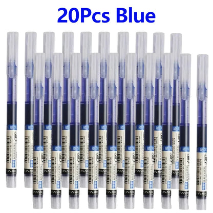 1-20Pcs Needle Type Gel Ink Pens Black/Blue/Red 0.5mm Liquid Ballpoint Pen Students Stationery School Office Writing Tool - 2