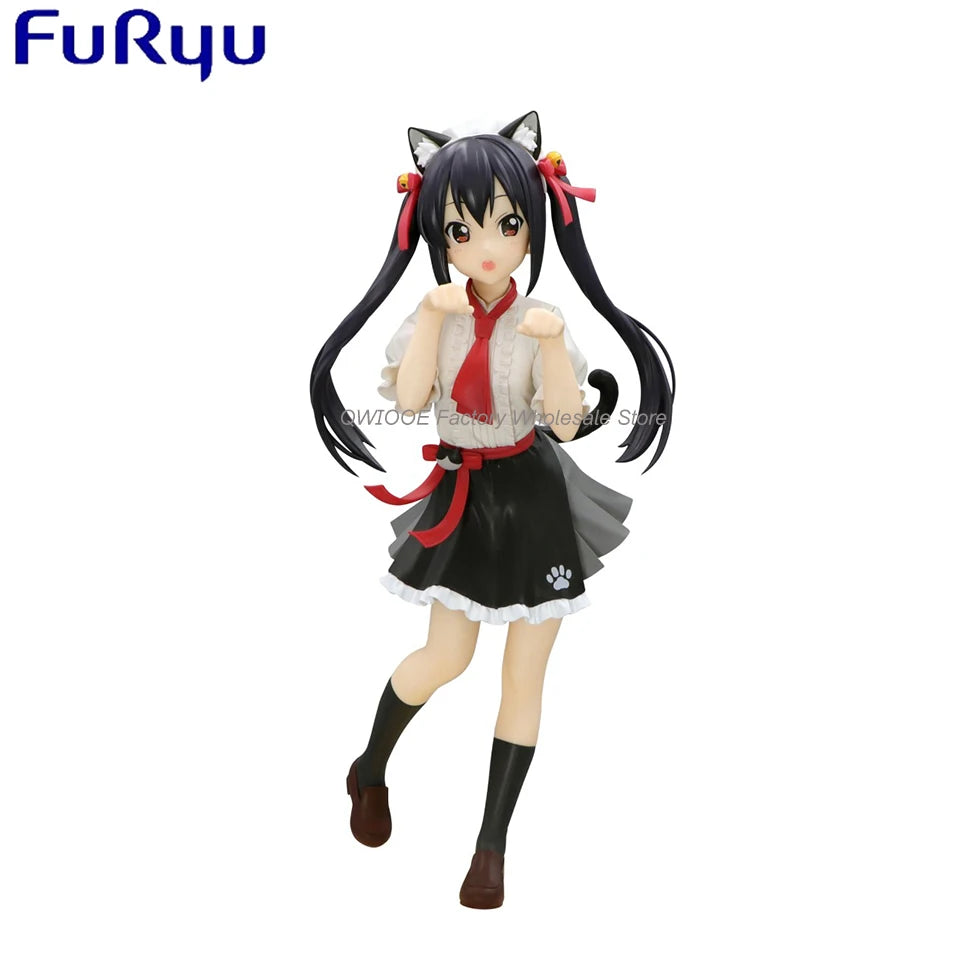 Original Genuine FuRyu K-ON！18cm Nakano Azusa Japanese Anime Action Figure Collectible Model Toys For Boys QWIOOE Droppshipin
