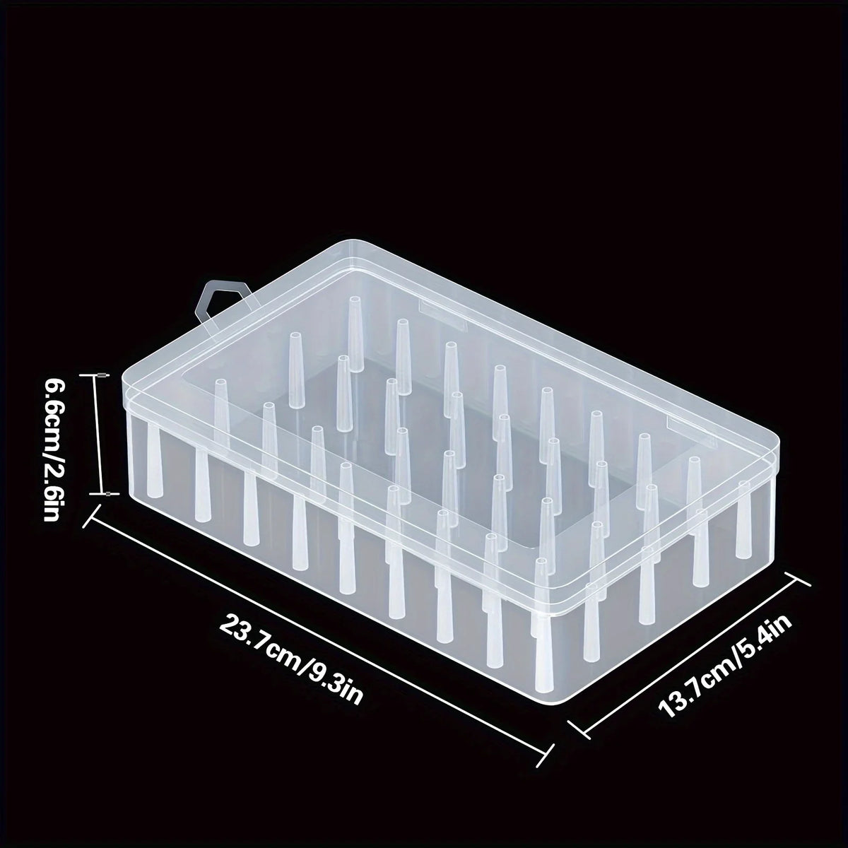 42 Roll Sewing Thread Storage Box, Transparent PP Plastic embroidery Sewing Set Storage Box, Portable Large Capacity - 42ZXH