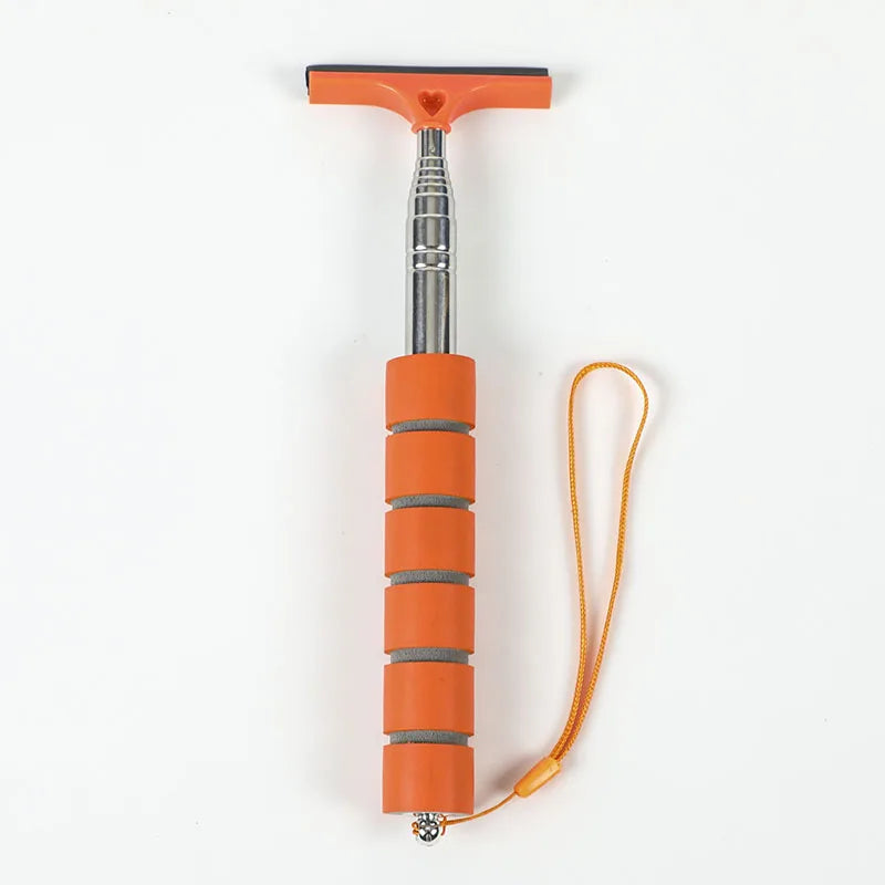 Car Rearview Mirror Wiper Cleaning Tool Auto Glass Mist Cleaner Scraper Car Accessories Handle Telescopic Window Cleaning Bru