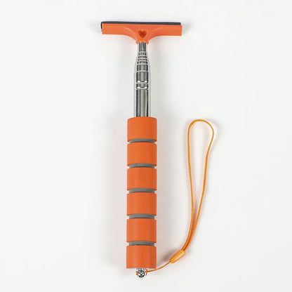 Car Rearview Mirror Wiper Cleaning Tool Auto Glass Mist Cleaner Scraper Car Accessories Handle Telescopic Window Cleaning Bru