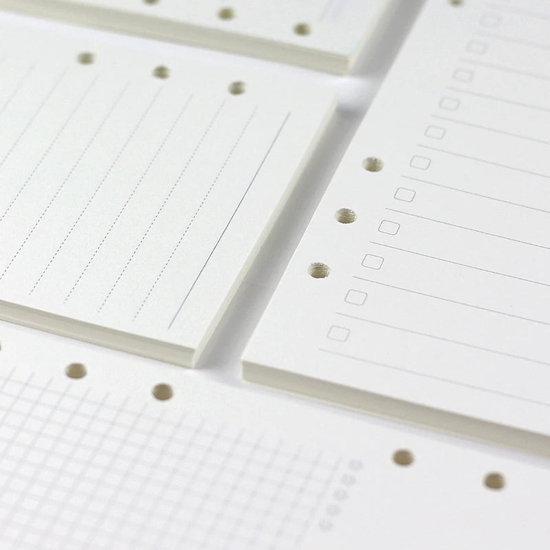 A5 A6A7 45 Sheets Loose Leaf Notebook Refill Spiral Binder Inner Page Weekly Monthly To Do Line Dot Grid Inside Paper Station
