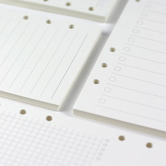 A5 A6A7 45 Sheets Loose Leaf Notebook Refill Spiral Binder Inner Page Weekly Monthly To Do Line Dot Grid Inside Paper Station