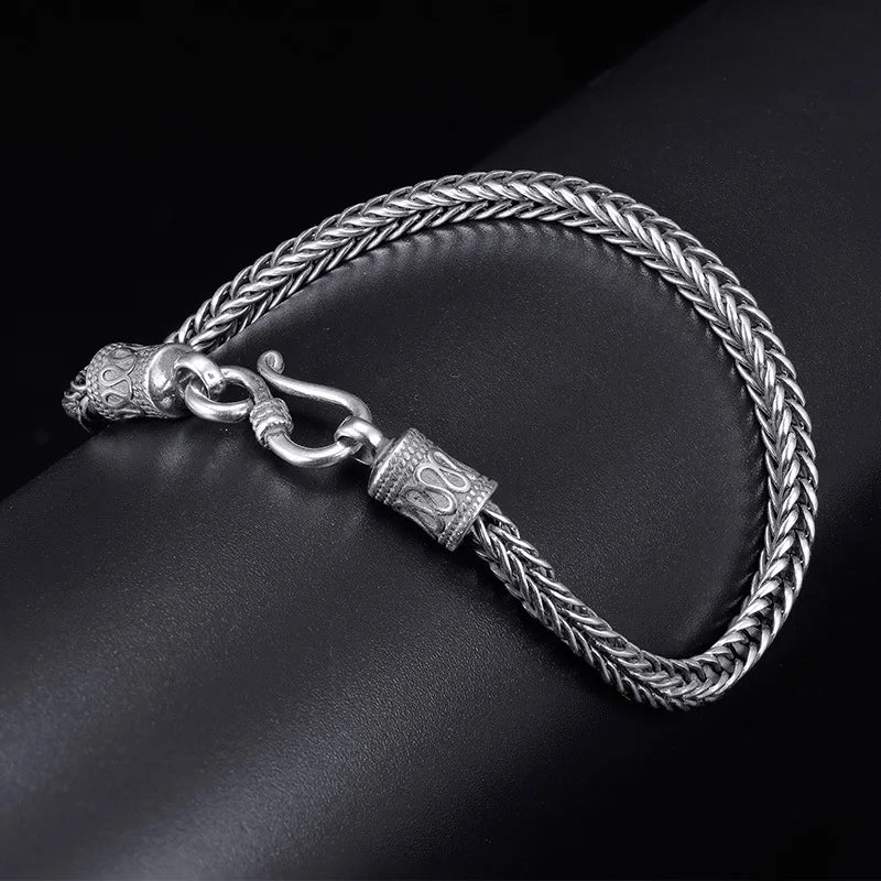 925 Sterling Silver Bracelet Chain Vintage for Men Women Luxury Wedding Jewelry Engagement Fashion Party Gifts