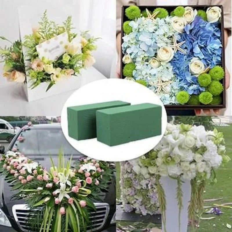 3/6Pcs Wet Fresh Floral Foam Blocks for Wedding Party Flower Arrangement Decoration Styrofoam Bricks Mud Home Garden Accessor