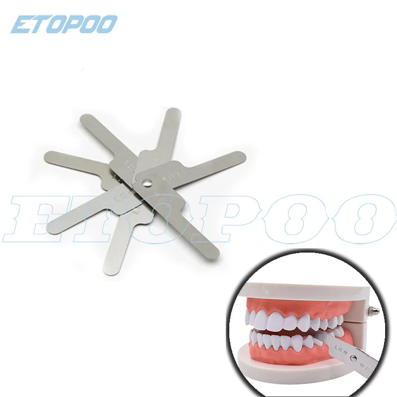 Dental Tooth Gap Measuring Ruler Interproximal Reduction Gauge Measure Reciprocating IPR Orthodontic Treatment Tools
