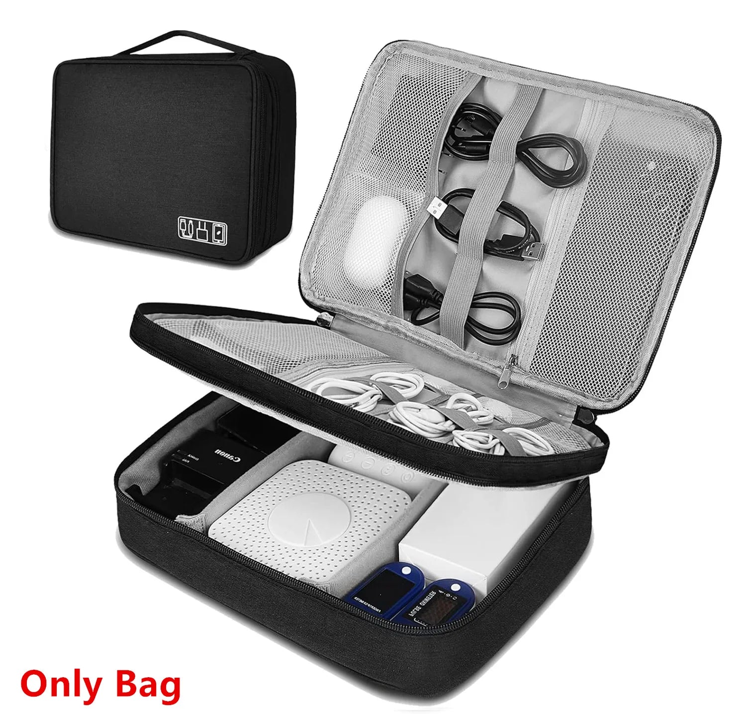 Cable Storage Bag Waterproof Digital Electronic Organizer Portable USB Data Line Charger Plug Storage Bag Travel Cable Organi
