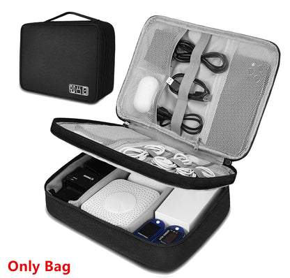 Cable Storage Bag Waterproof Digital Electronic Organizer Portable USB Data Line Charger Plug Storage Bag Travel Cable Organi