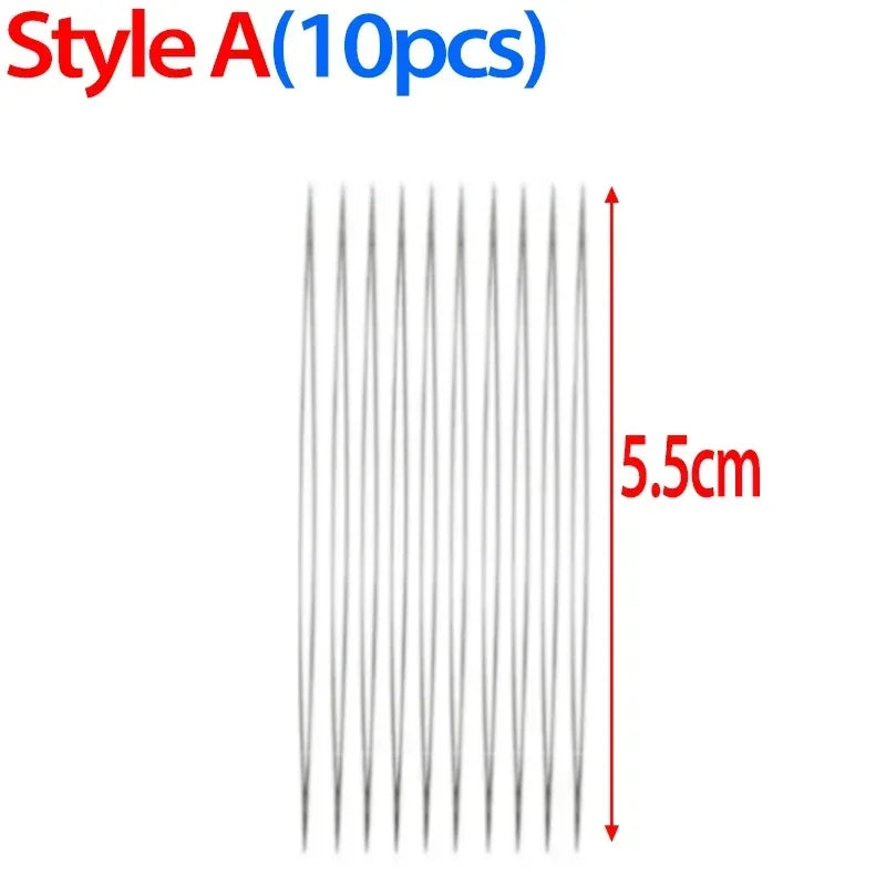 Beading Needles Pins Open Curved Big Eye Needle for Beads Bracelet DIY Jewelry Making Tools Handmade Craft Beaded Threading P