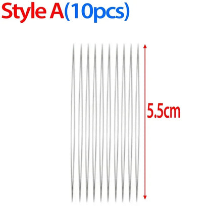 Beading Needles Pins Open Curved Big Eye Needle for Beads Bracelet DIY Jewelry Making Tools Handmade Craft Beaded Threading P