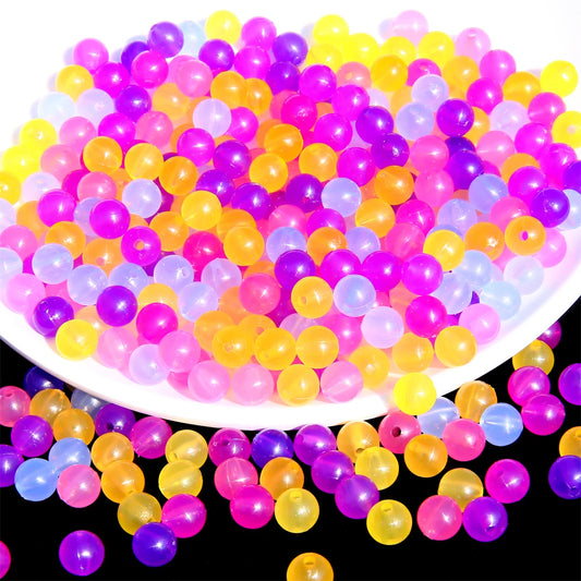 100pcs/Lot 8mm Acrylic Round Ball Ultraviolet Sun Color Changing Loose Spacer Beads for Jewellery Marking DIY Necklace Bracel